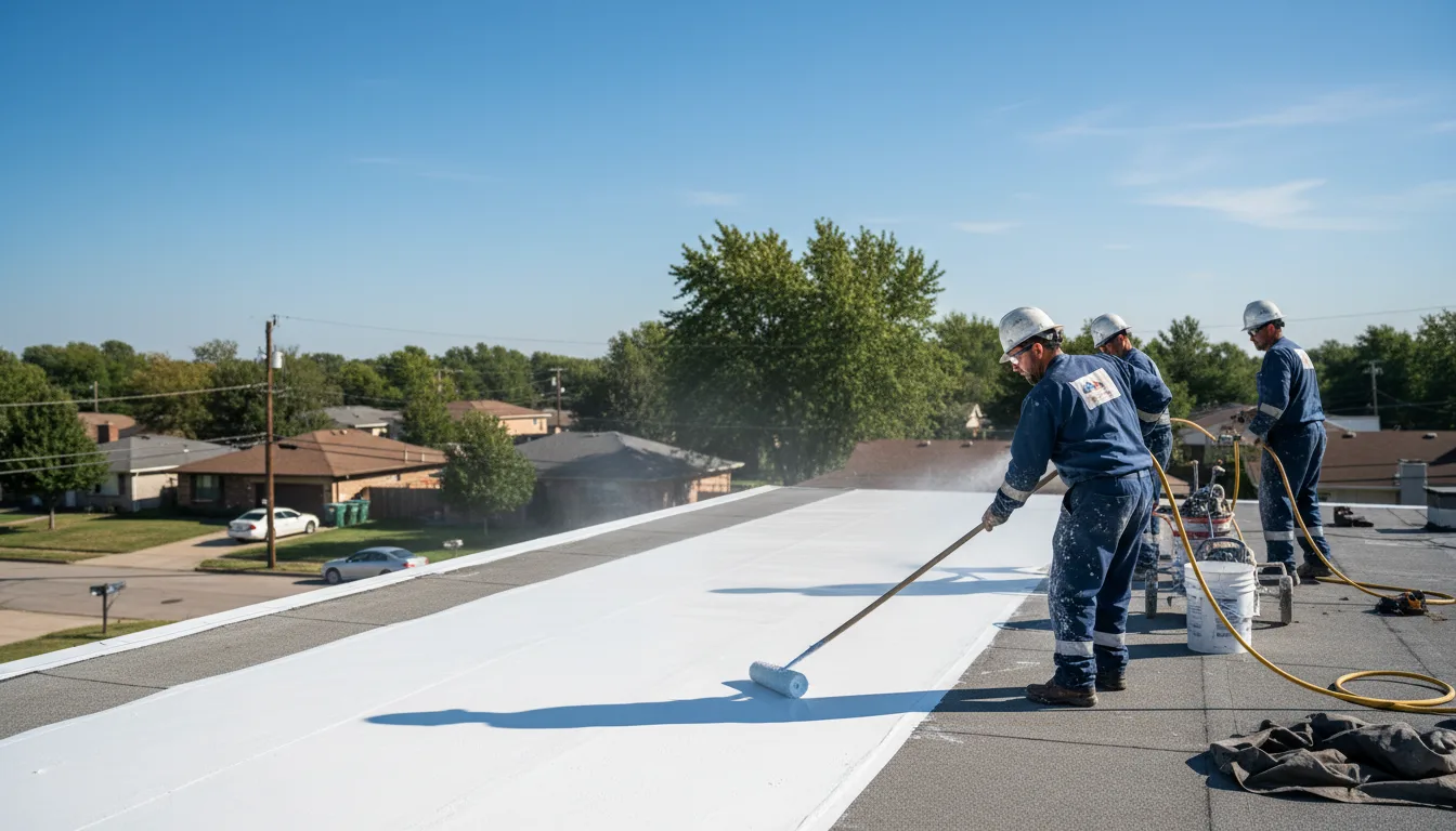 Commercial roof coating in Vossburg, MS near me